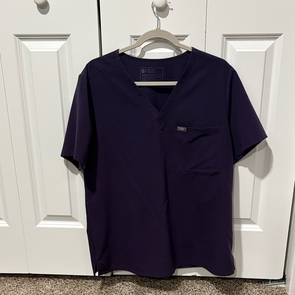Figs Women’s Deep Purple V-Neck Shirt